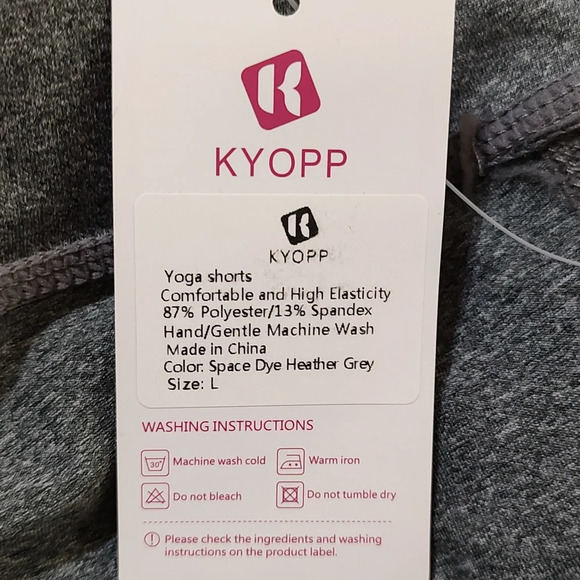 Kyopp Gray Yoga Shorts Size L - Picture 4 of 4